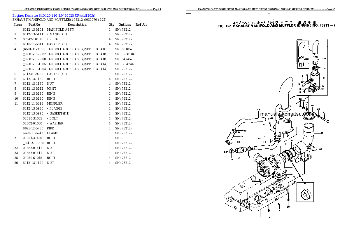 Protected: S4D120-11G S/N 50025-UP Partsbook