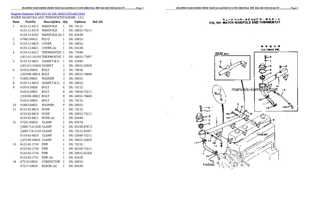 Protected: S4D120-11G S/N 50025-UP Partsbook