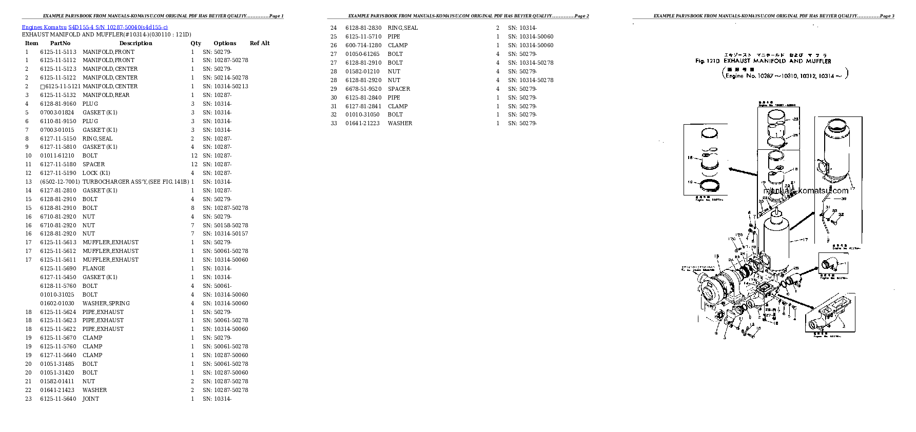 Protected: S4D155-4 S/N 10287-50040 Partsbook