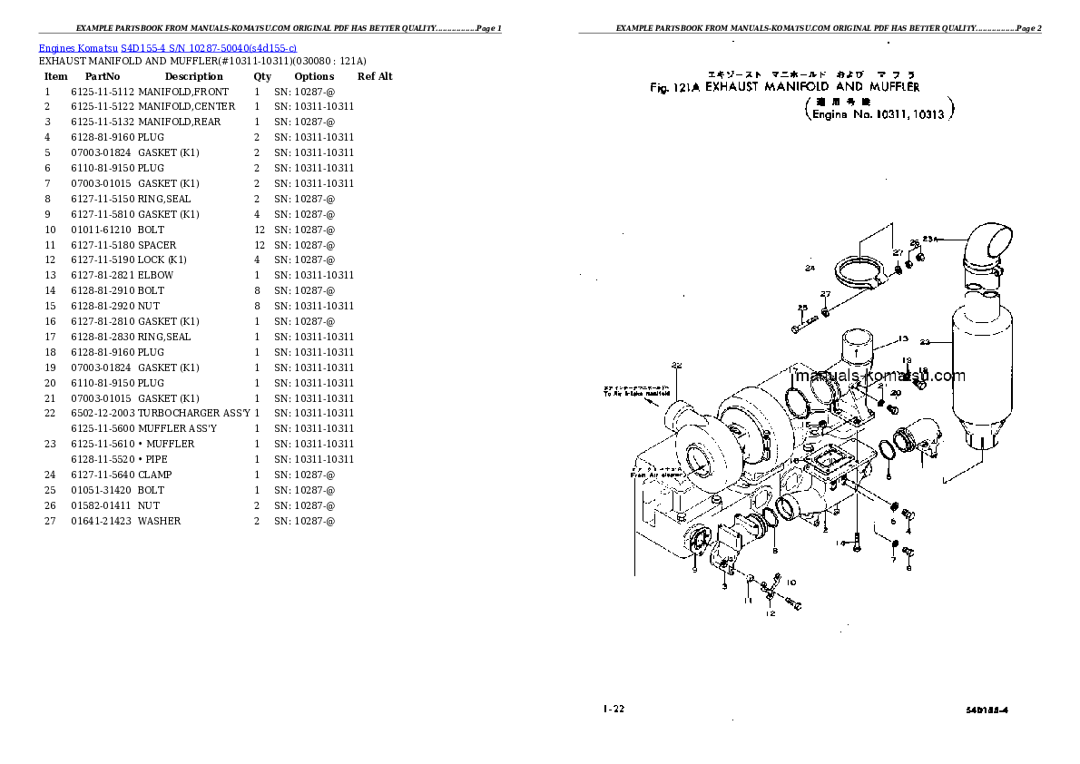 Protected: S4D155-4 S/N 10287-50040 Partsbook