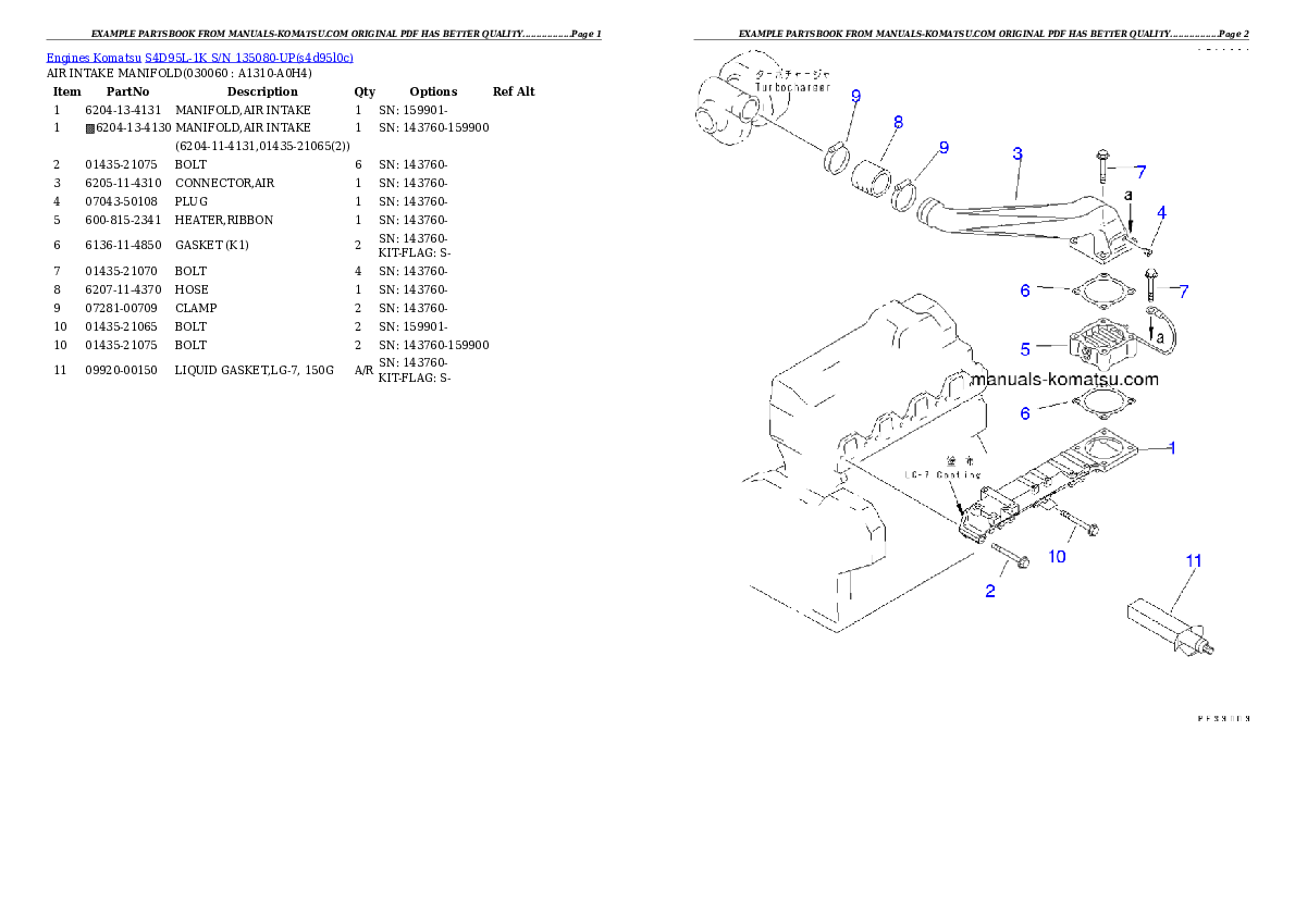Protected: S4D95L-1K S/N 135080-UP Partsbook