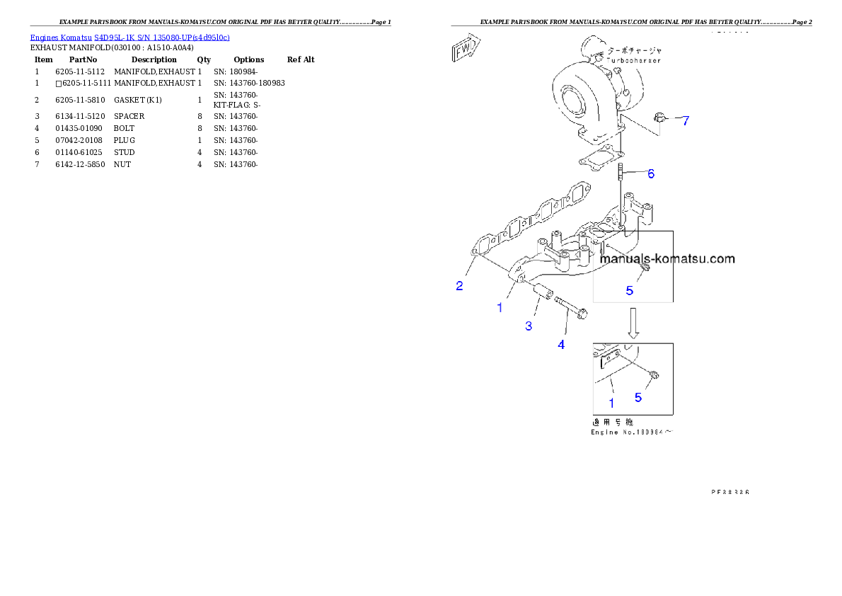 Protected: S4D95L-1K S/N 135080-UP Partsbook
