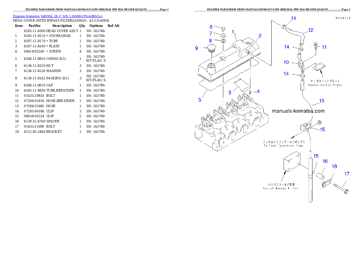 Protected: S4D95L-1K-C S/N 135080-UP Partsbook