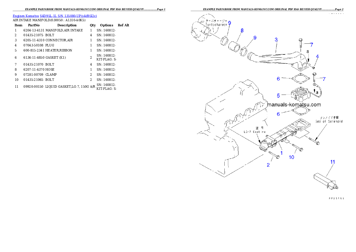 Protected: S4D95L-1L S/N 135080-UP Partsbook