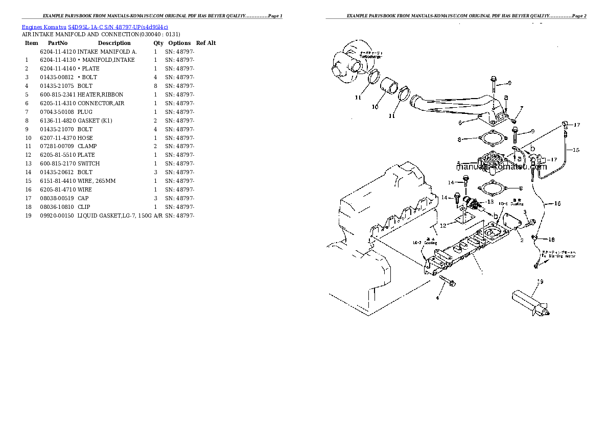 Protected: S4D95L-1A-C S/N 48797-UP Partsbook