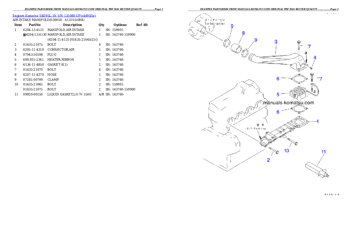 Protected: S4D95L-1N S/N 135080-UP Partsbook