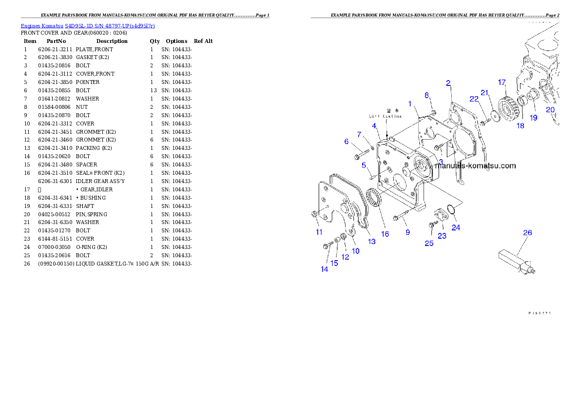 Protected: S4D95L-1D S/N 48797-UP Partsbook