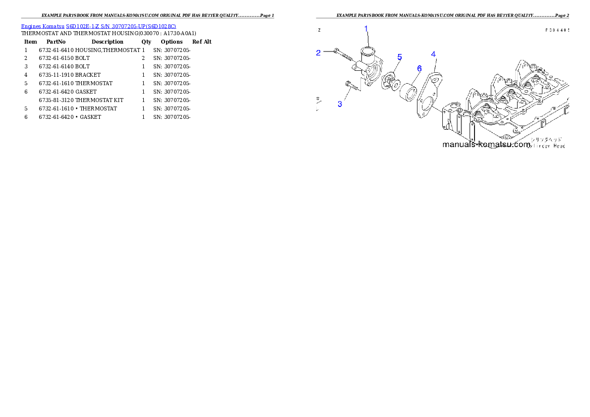 Protected: S6D102E-1-Z S/N 30707205-UP Partsbook
