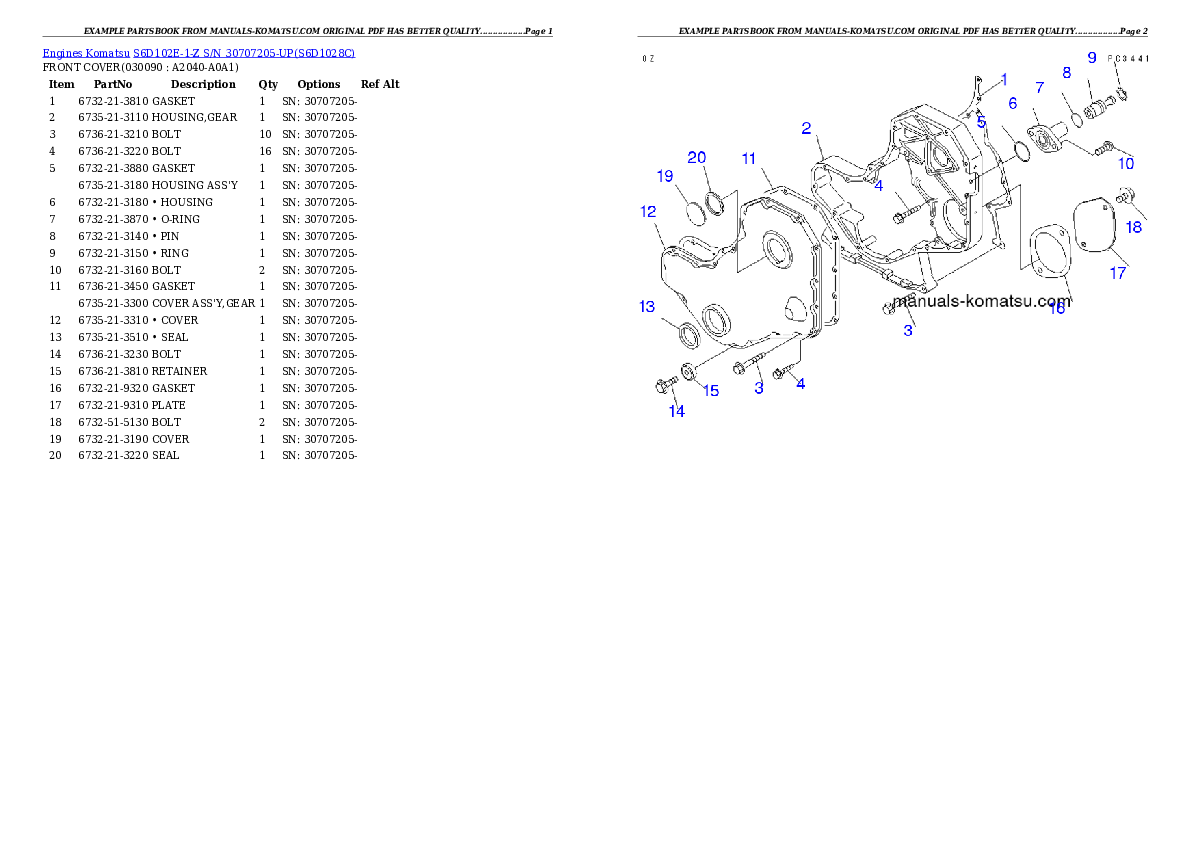 Protected: S6D102E-1-Z S/N 30707205-UP Partsbook