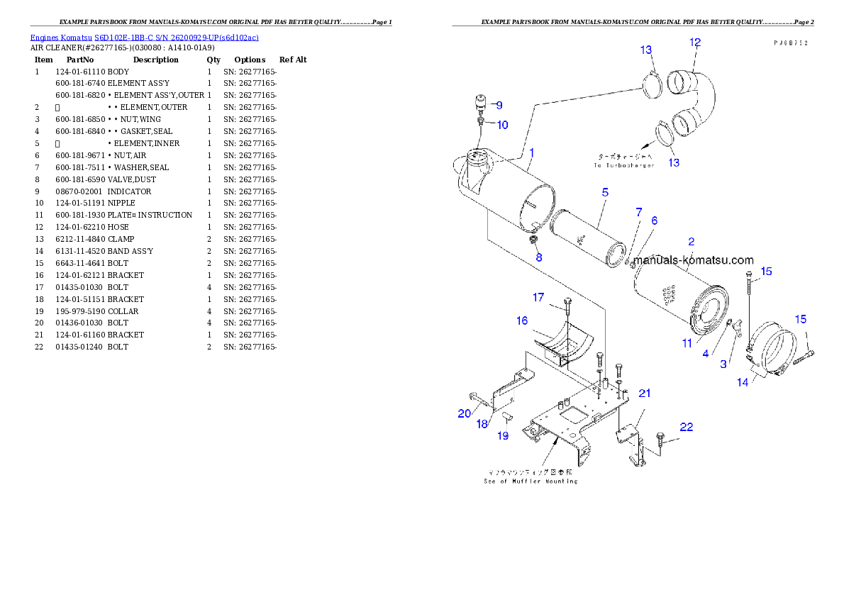 Protected: S6D102E-1BB-C S/N 26200929-UP Partsbook
