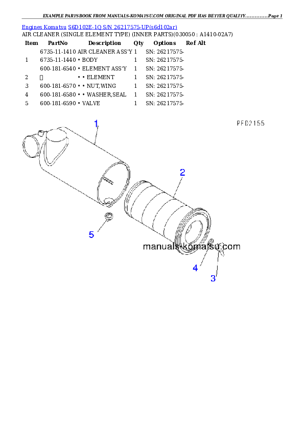 Protected: S6D102E-1Q S/N 26217575-UP Partsbook