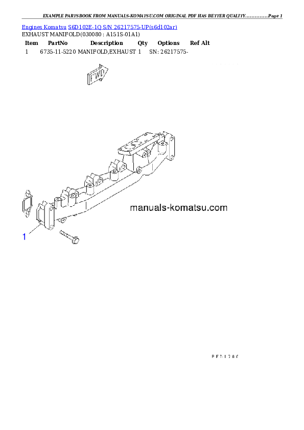Protected: S6D102E-1Q S/N 26217575-UP Partsbook