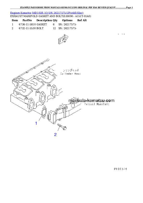 Protected: S6D102E-1Q S/N 26217575-UP Partsbook