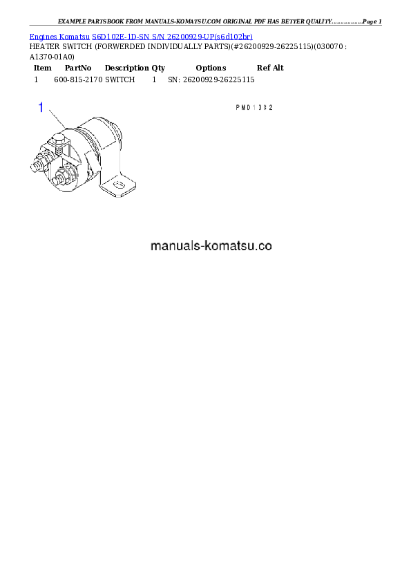 Protected: S6D102E-1D-SN S/N 26200929-UP Partsbook
