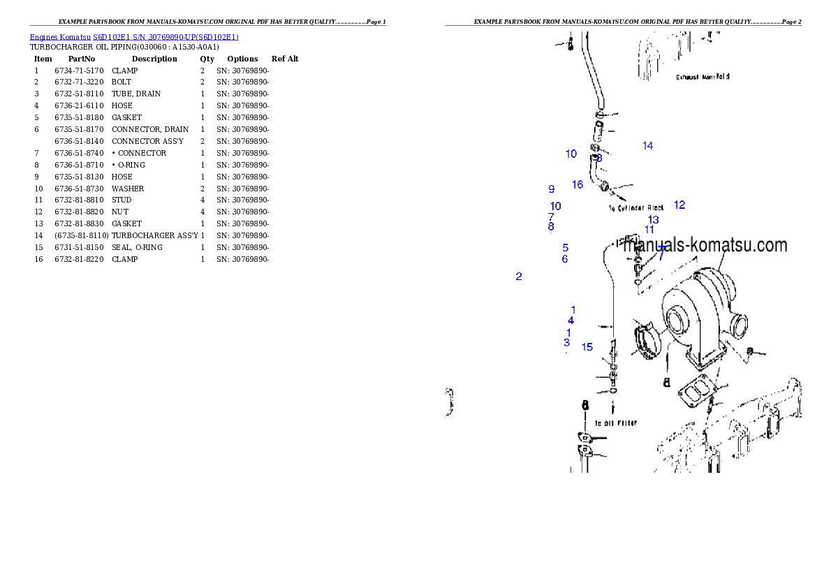 Protected: S6D102E1 S/N 30769890-UP Partsbook