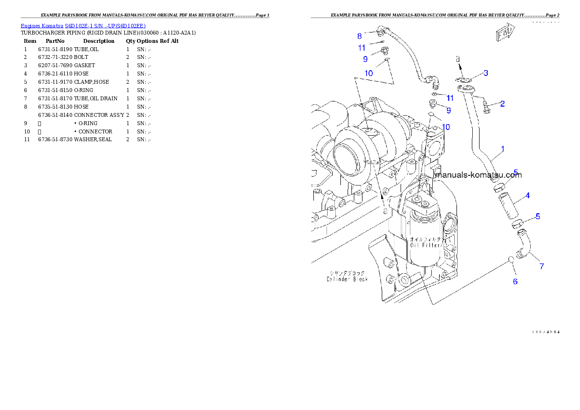 Protected: S6D102E-1 S/N .-UP Partsbook