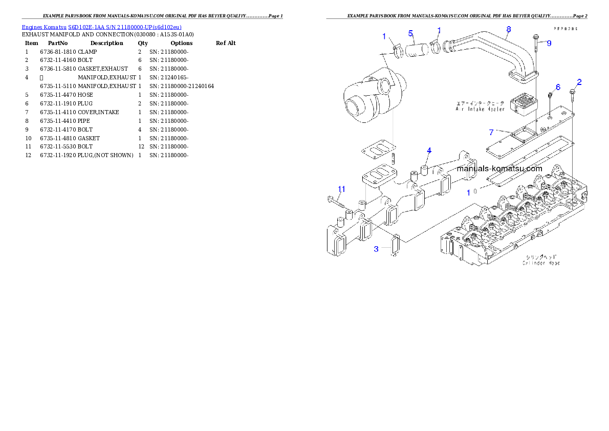 Protected: S6D102E-1AA S/N 21180000-UP Partsbook