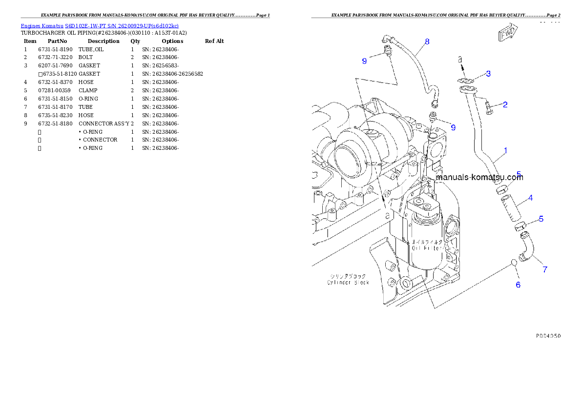 Protected: S6D102E-1W-PT S/N 26200929-UP Partsbook