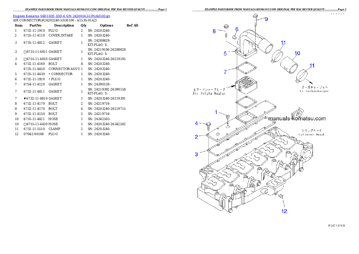 Protected: S6D102E-1DD-6 S/N 26200163-UP Partsbook