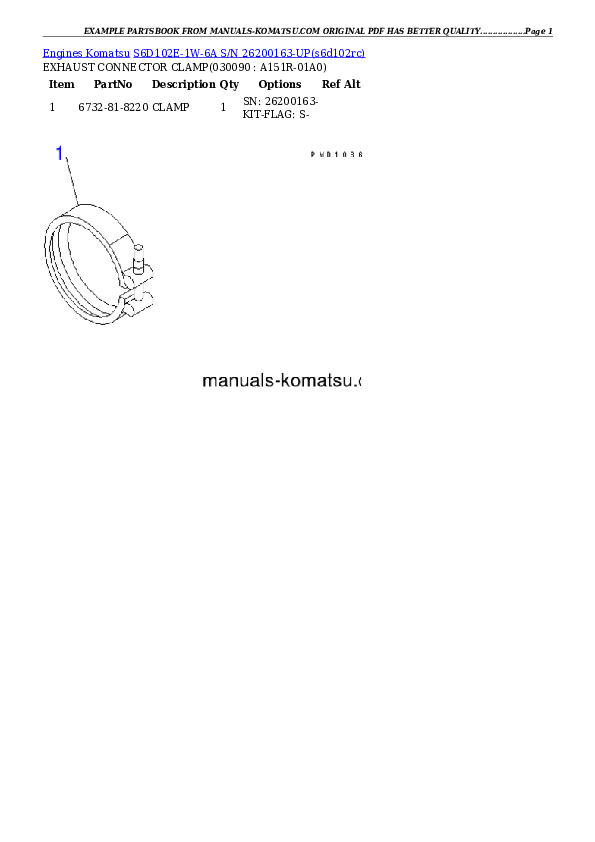 Protected: S6D102E-1W-6A S/N 26200163-UP Partsbook