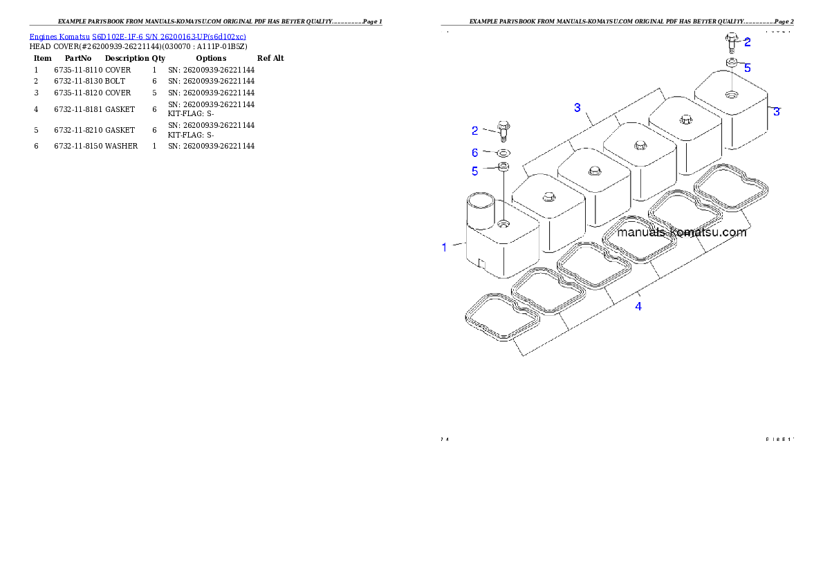 Protected: S6D102E-1F-6 S/N 26200163-UP Partsbook