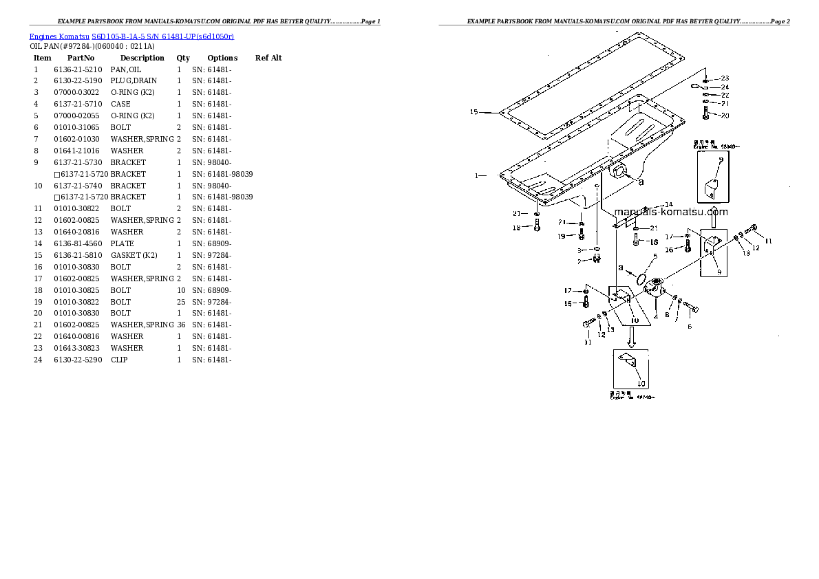 Protected: S6D105-B-1A-5 S/N 61481-UP Partsbook