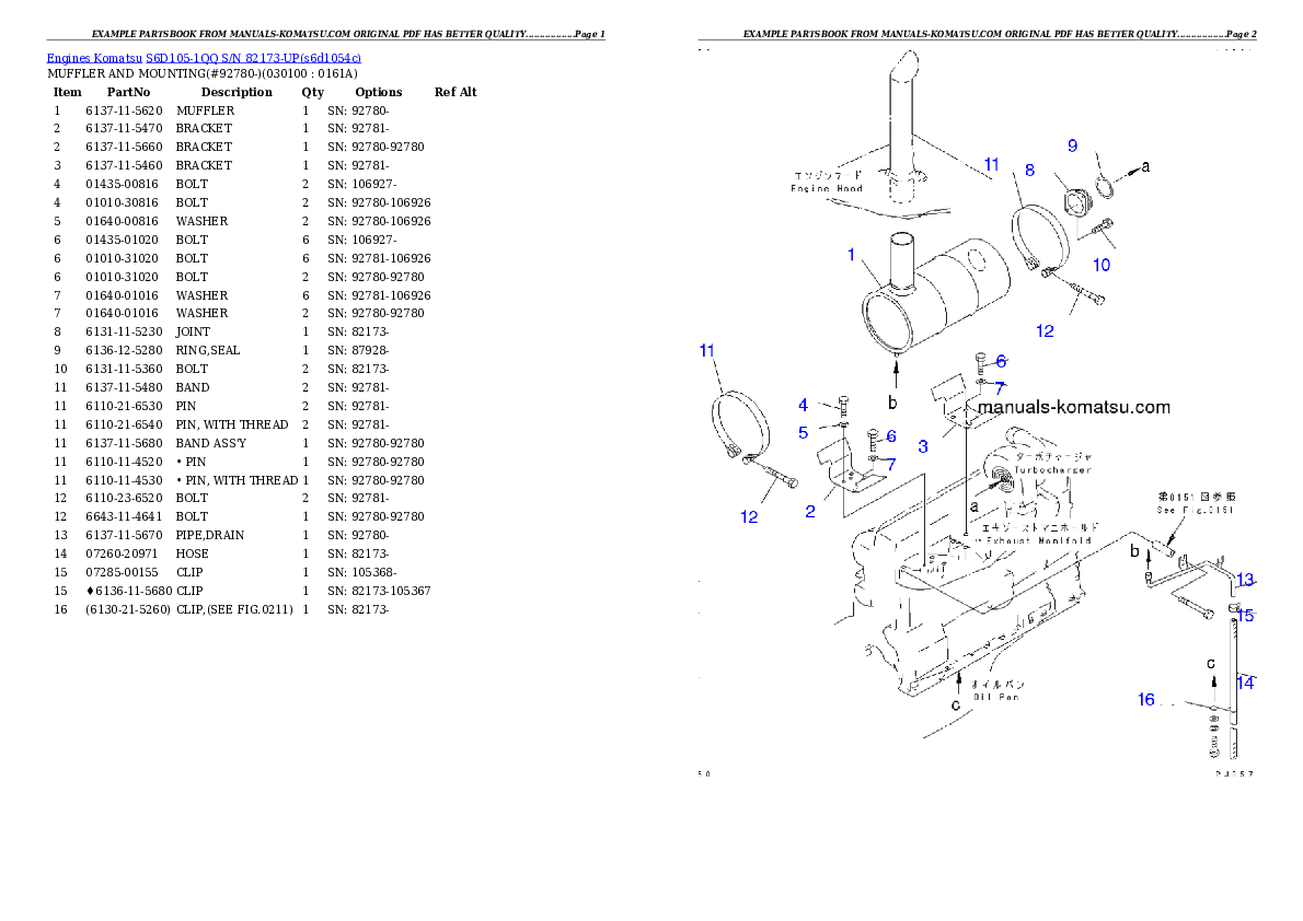 Protected: S6D105-1QQ S/N 82173-UP Partsbook