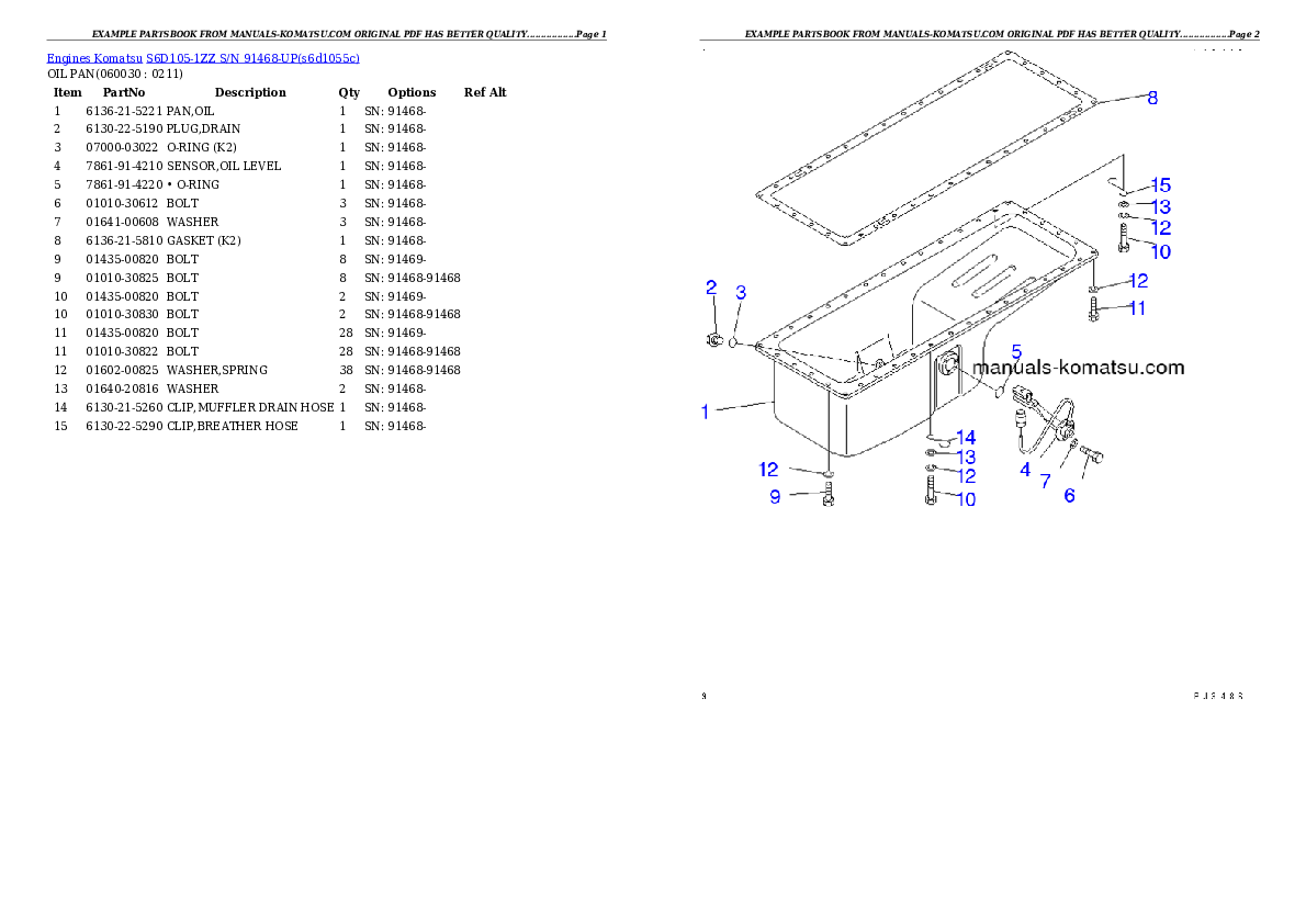 Protected: S6D105-1ZZ S/N 91468-UP Partsbook