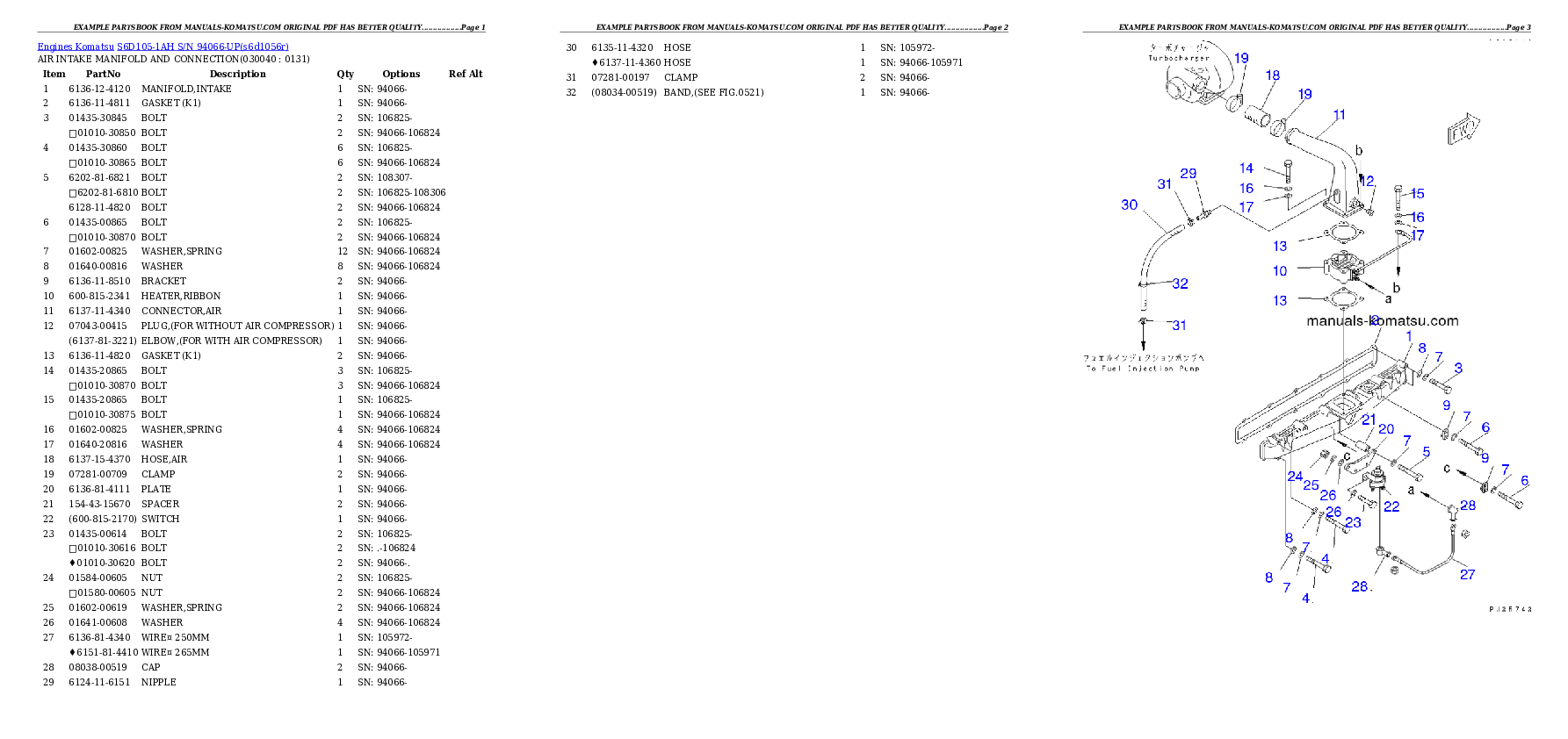 Protected: S6D105-1AH S/N 94066-UP Partsbook