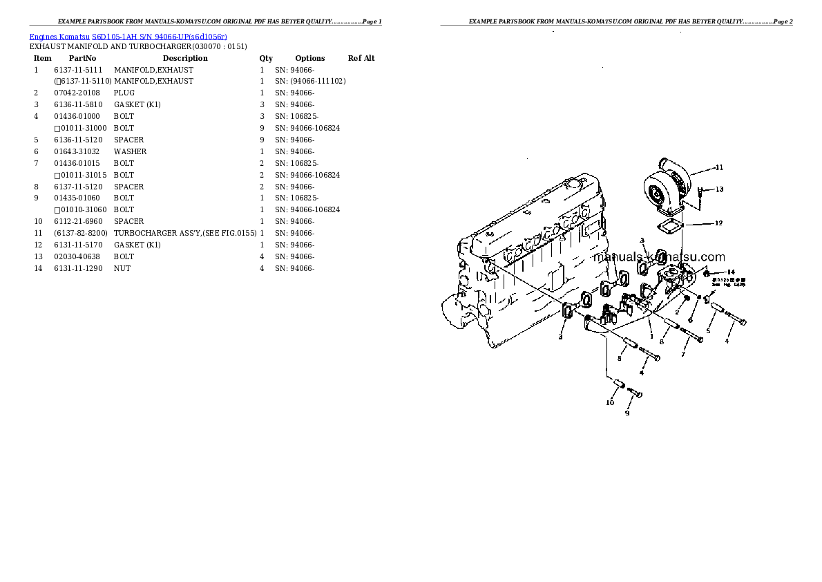 Protected: S6D105-1AH S/N 94066-UP Partsbook