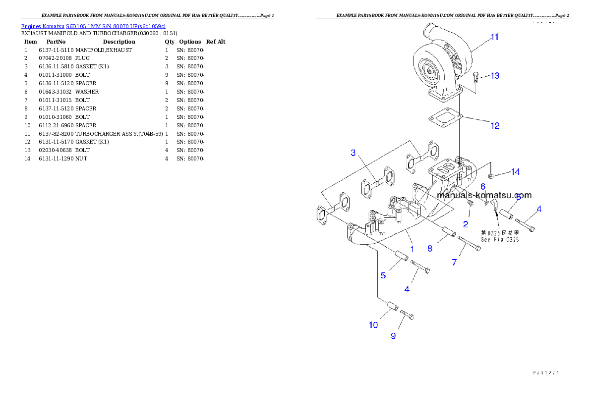 Protected: S6D105-1MM S/N 80070-UP Partsbook