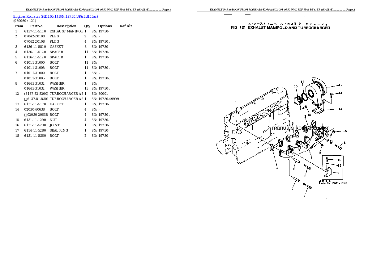 Protected: S6D105-1J S/N 19730-UP Partsbook
