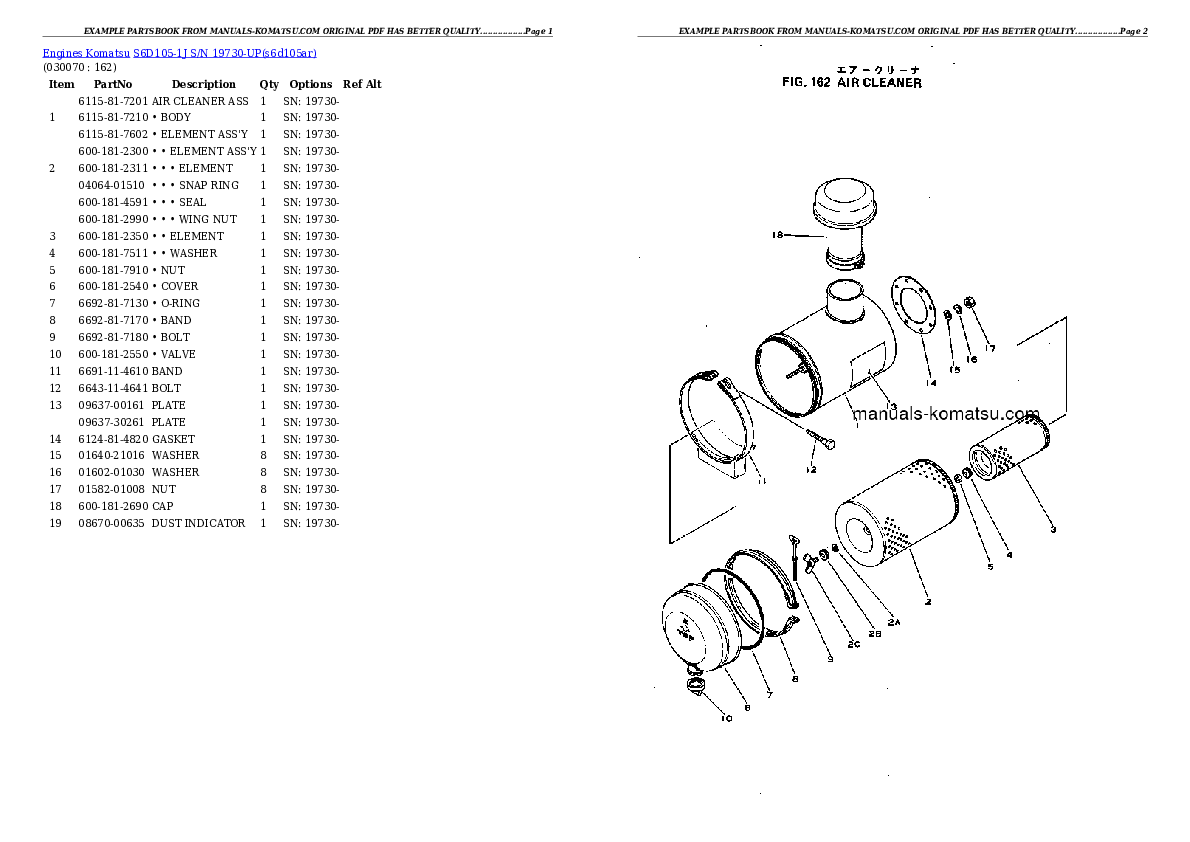 Protected: S6D105-1J S/N 19730-UP Partsbook