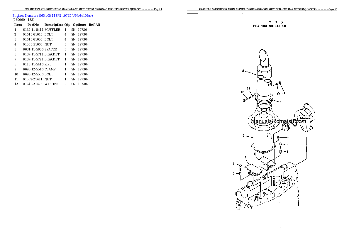 Protected: S6D105-1J S/N 19730-UP Partsbook