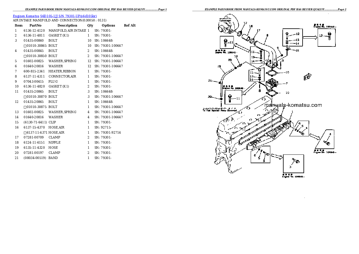 Protected: S6D105-1JJ S/N 79301-UP Partsbook