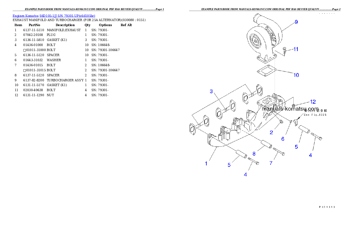 Protected: S6D105-1JJ S/N 79301-UP Partsbook