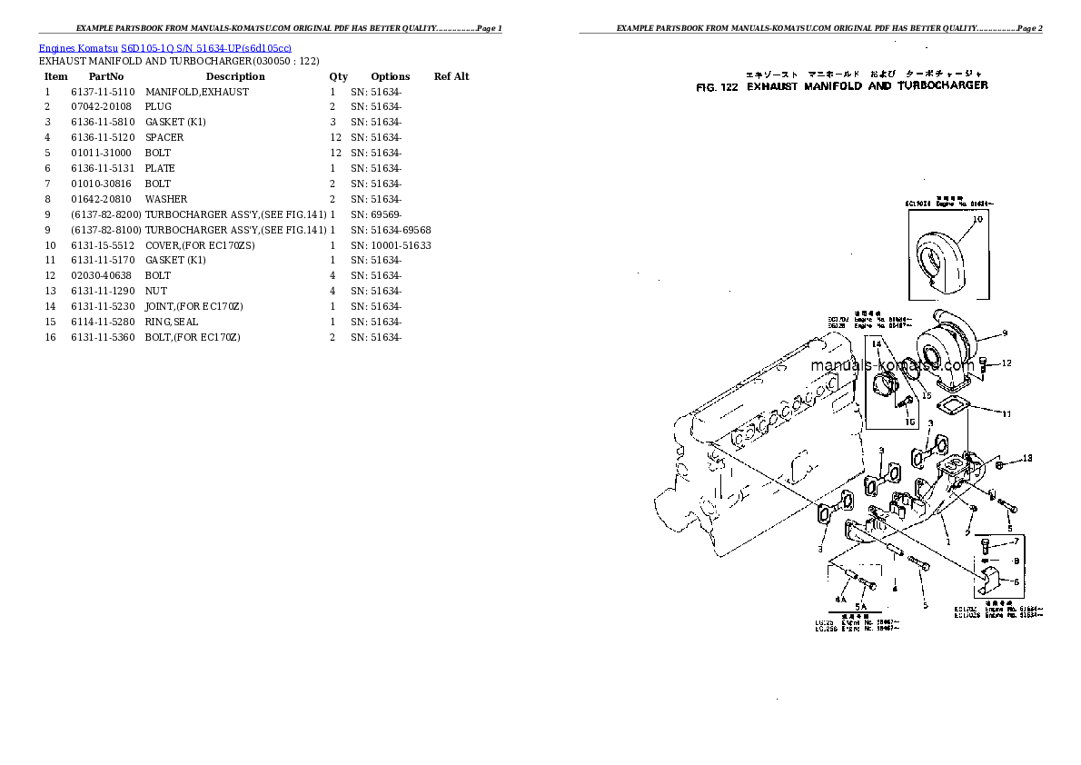 Protected: S6D105-1Q S/N 51634-UP Partsbook