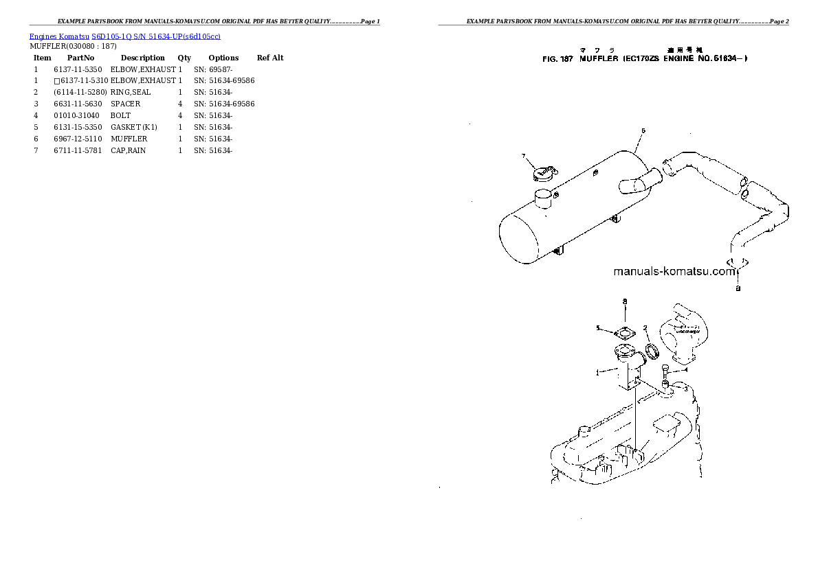 Protected: S6D105-1Q S/N 51634-UP Partsbook