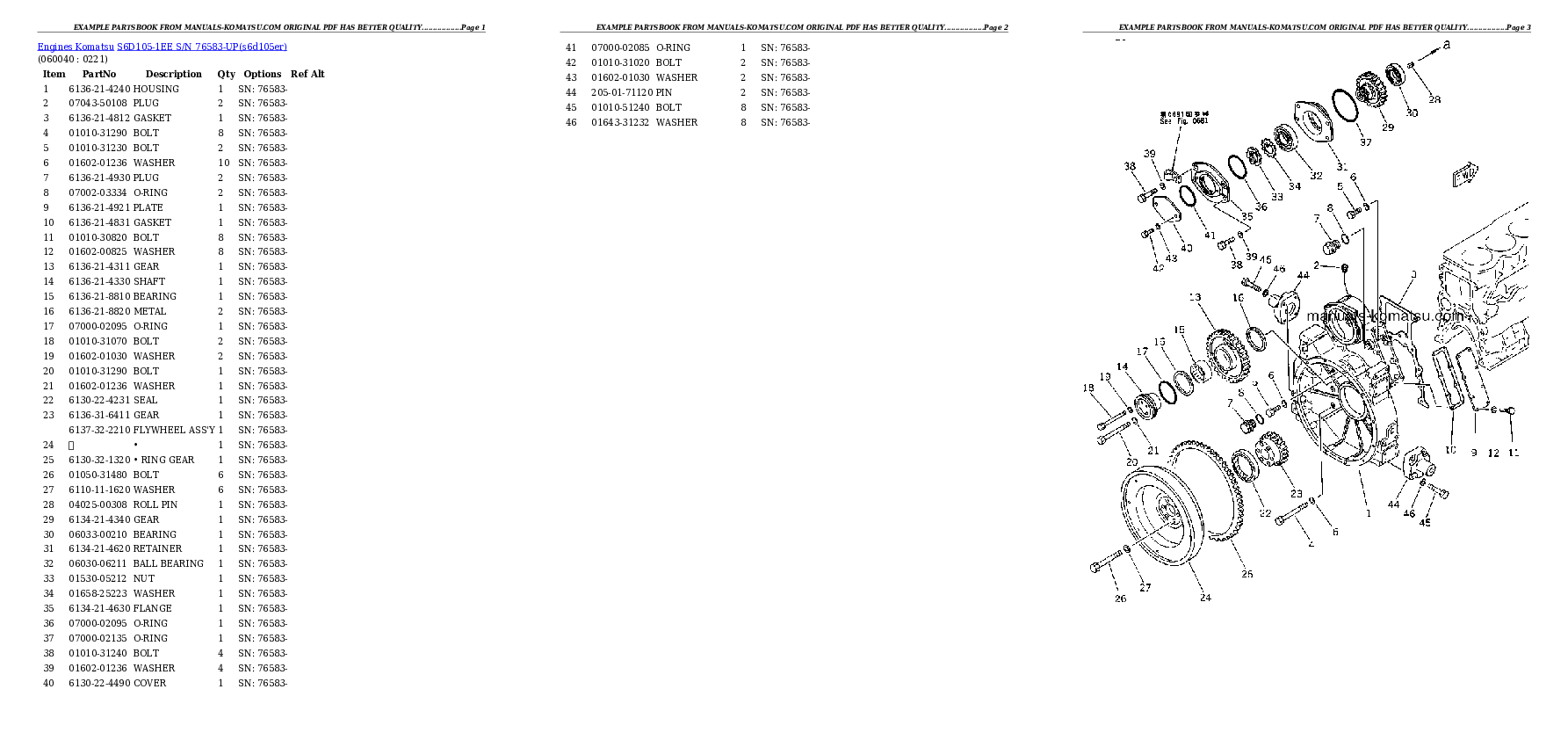 Protected: S6D105-1EE S/N 76583-UP Partsbook