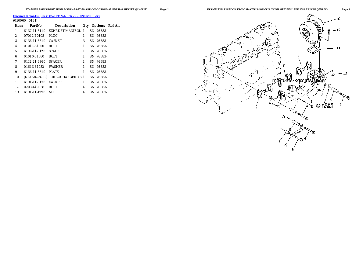 Protected: S6D105-1EE S/N 76583-UP Partsbook