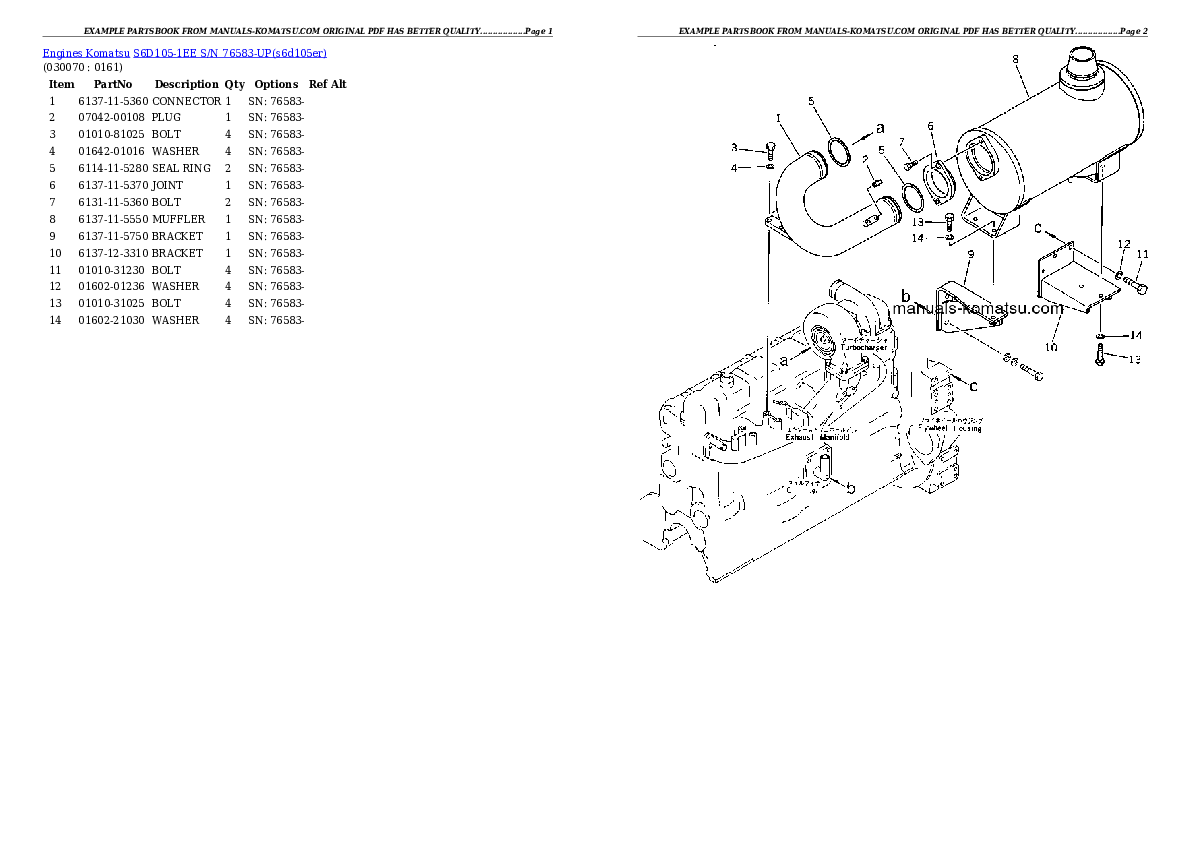 Protected: S6D105-1EE S/N 76583-UP Partsbook