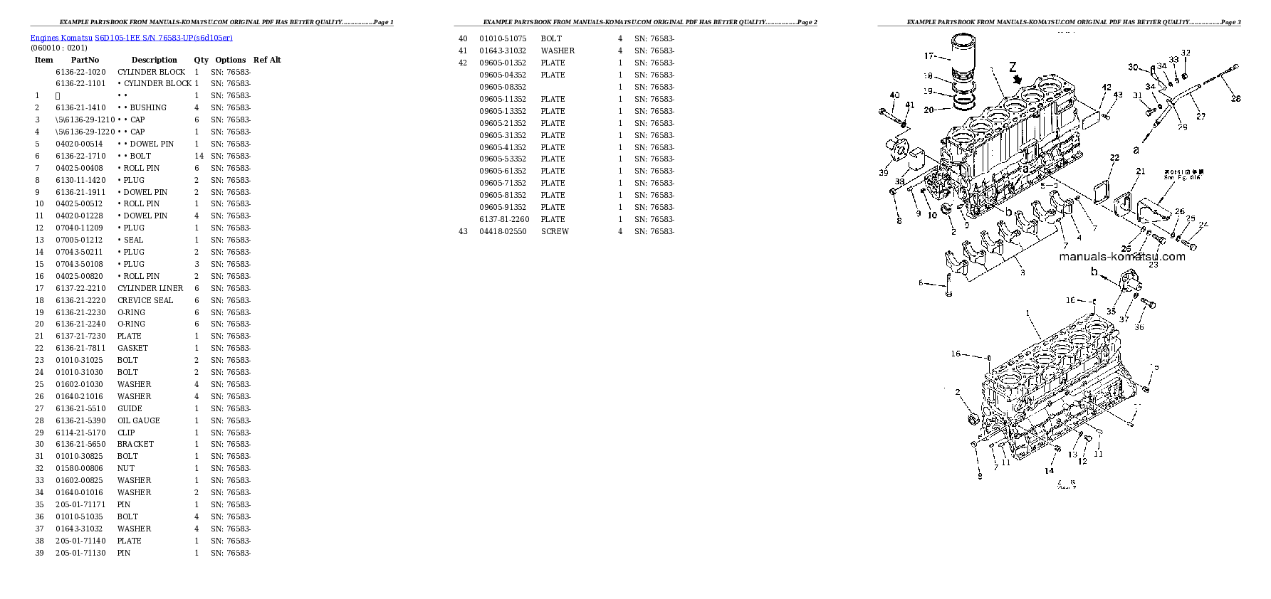 Protected: S6D105-1EE S/N 76583-UP Partsbook