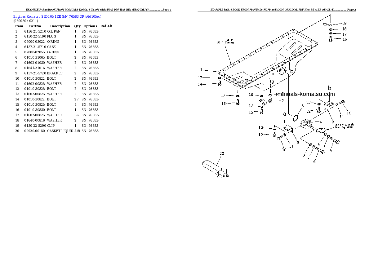 Protected: S6D105-1EE S/N 76583-UP Partsbook