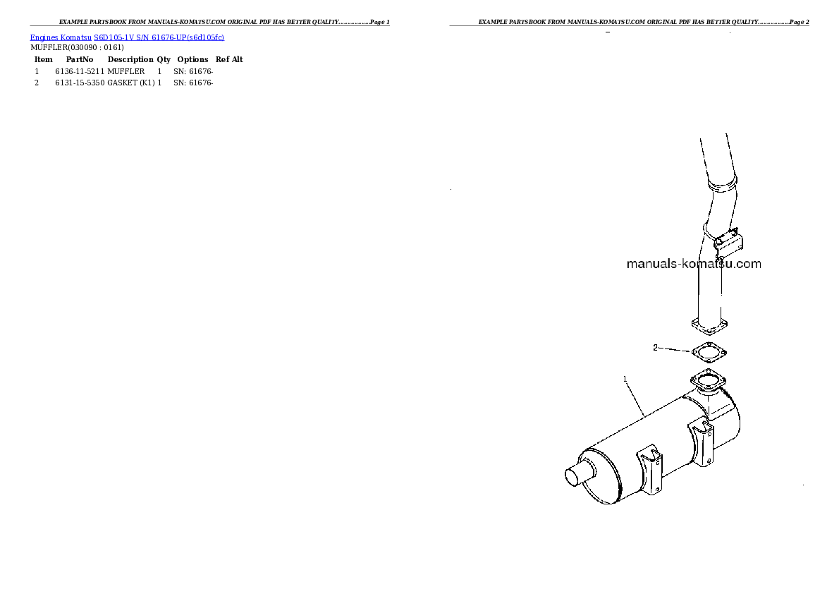 Protected: S6D105-1V S/N 61676-UP Partsbook