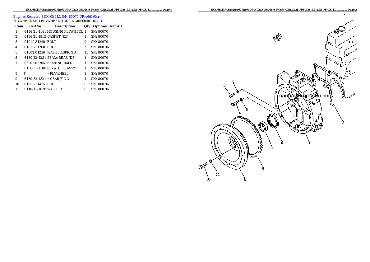 Protected: S6D105-1LL S/N 80070-UP Partsbook