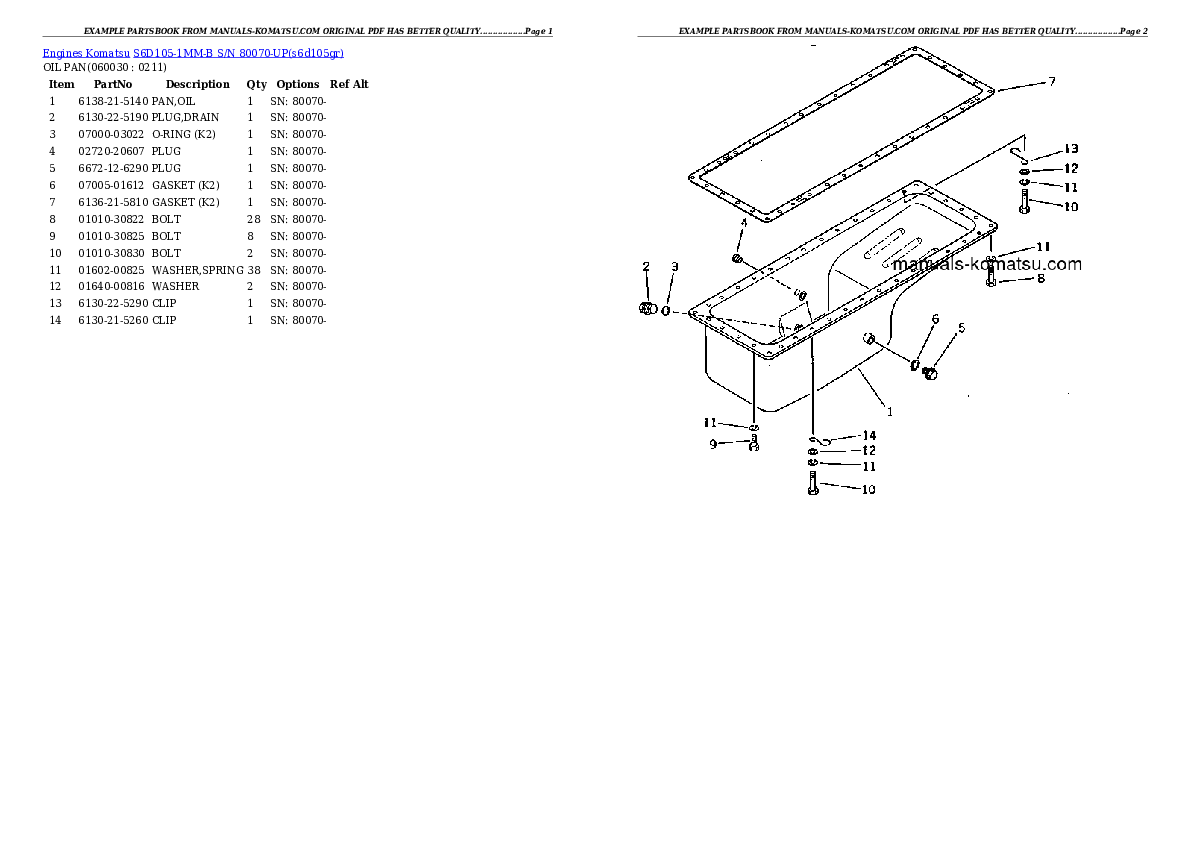 Protected: S6D105-1MM-B S/N 80070-UP Partsbook
