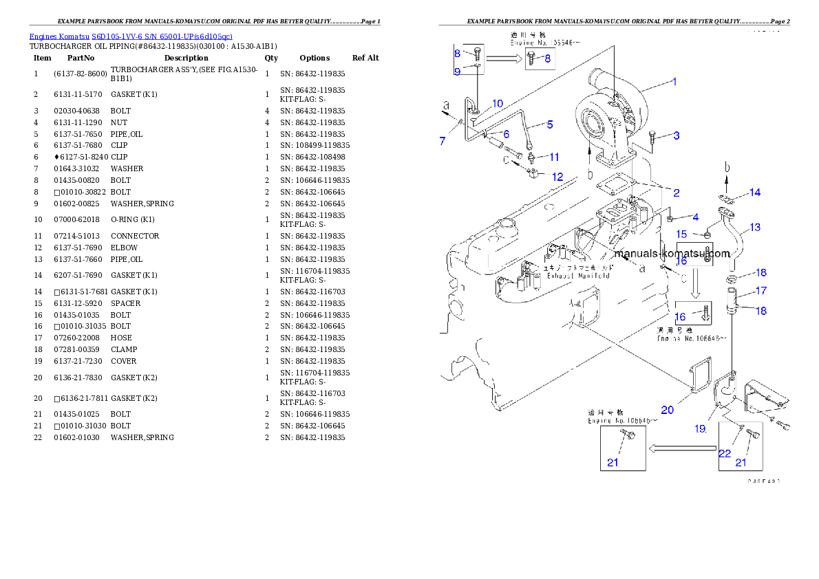 Protected: S6D105-1VV-6 S/N 65001-UP Partsbook