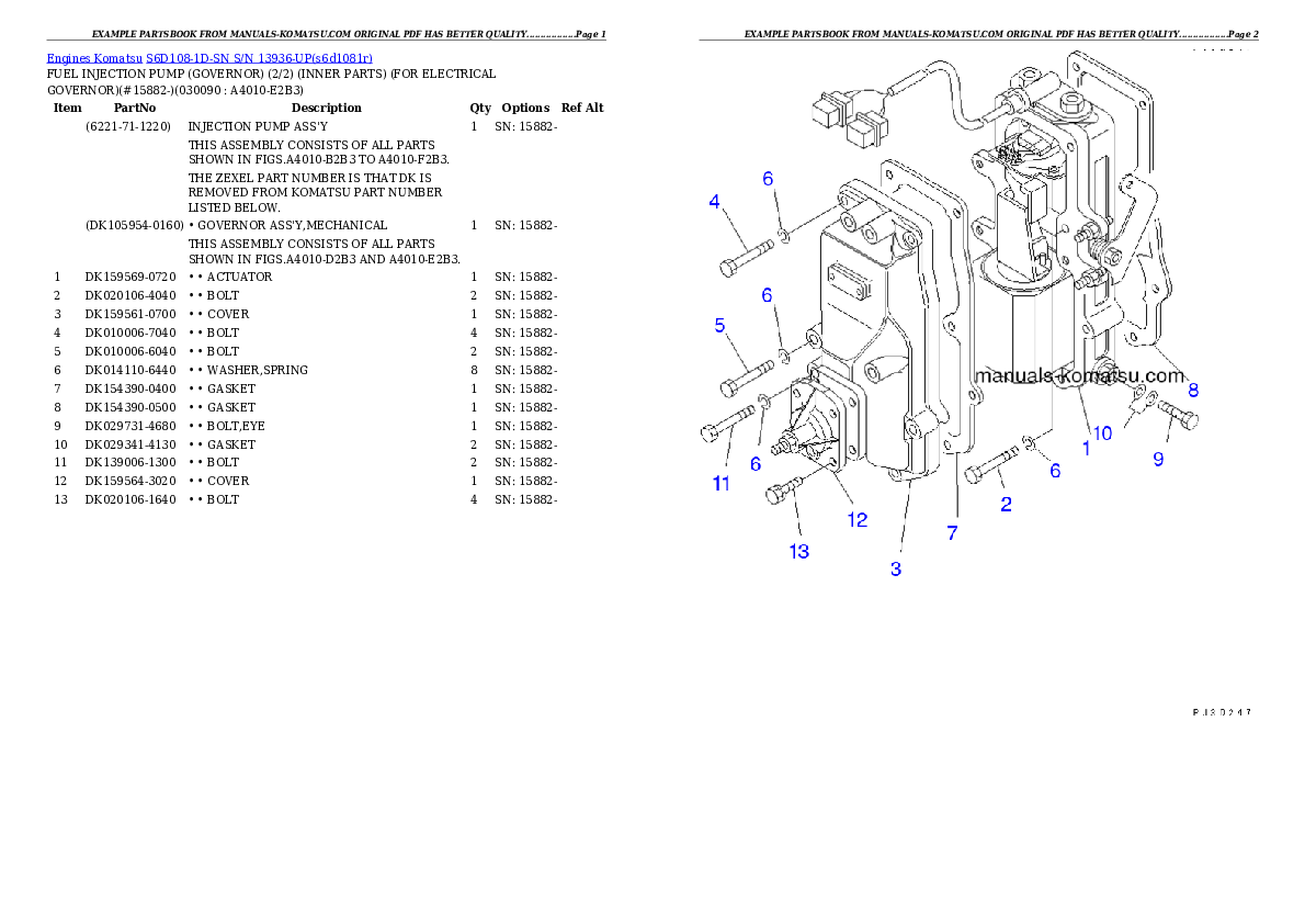 Protected: S6D108-1D-SN S/N 13936-UP Partsbook
