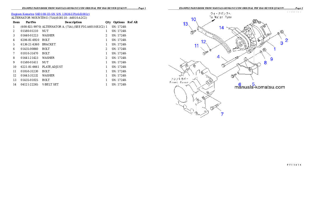 Protected: S6D108-1D-SN S/N 13936-UP Partsbook