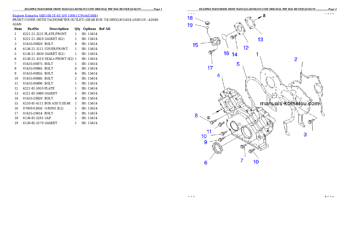Protected: S6D108-1E-6S S/N 10001-UP Partsbook